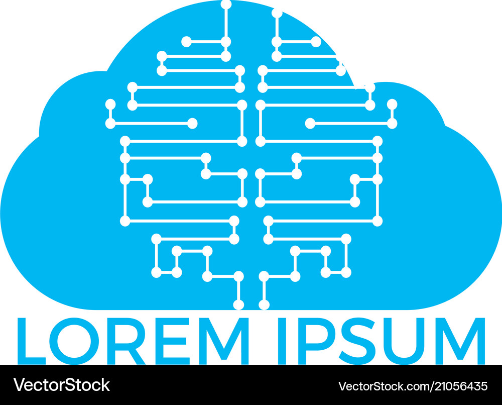 Cloud networking modern technology logo design Vector Image