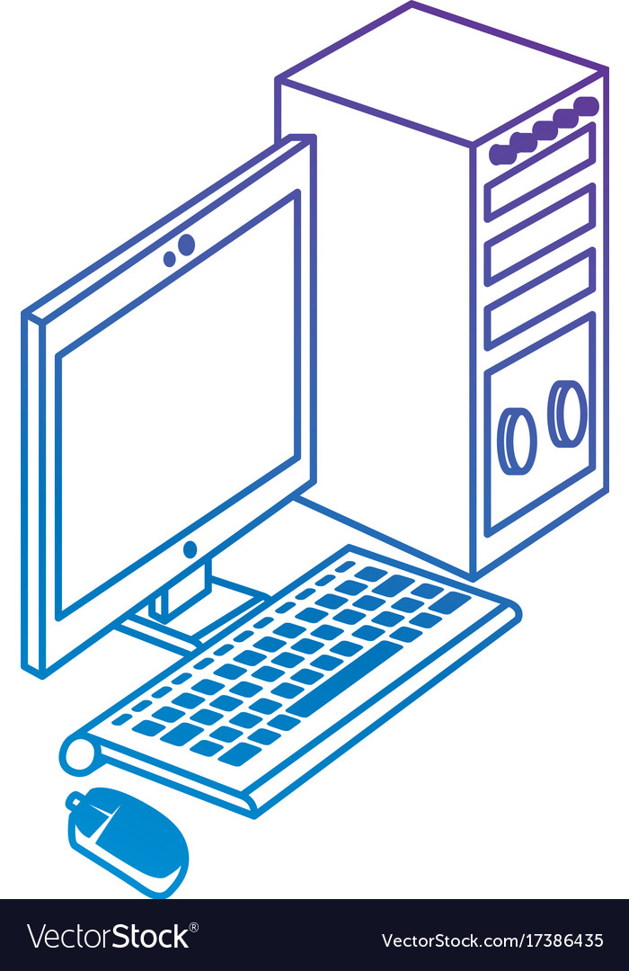 Computer desktop isolated icon