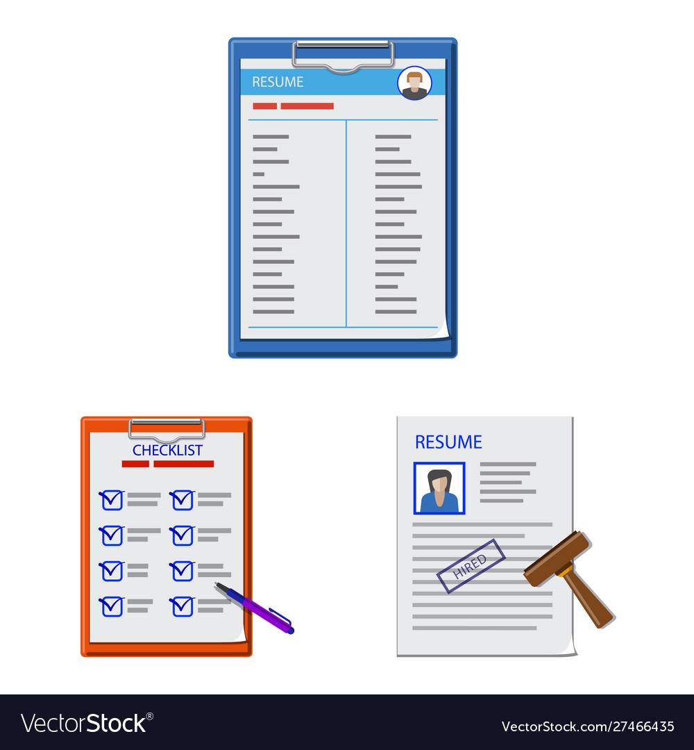Form and document icon vector image Form and document icon