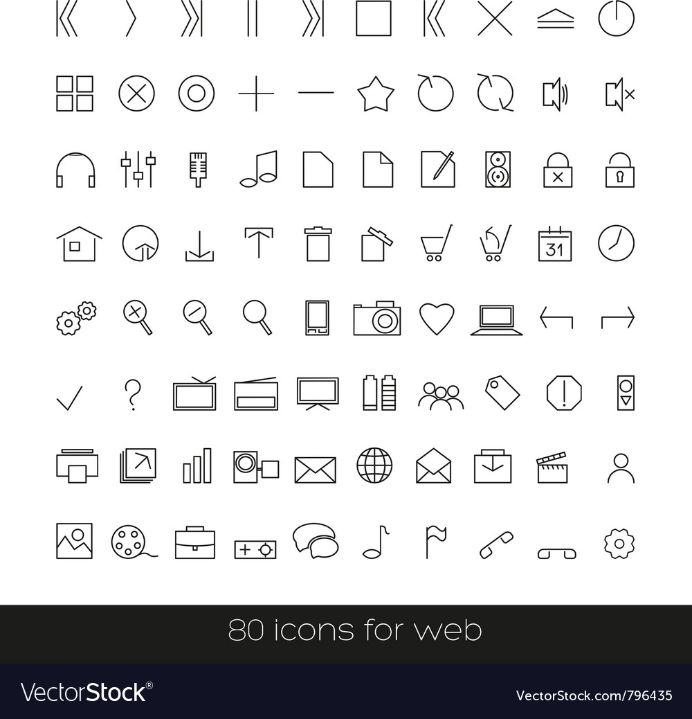 Icons Royalty Free Vector Image - VectorStock