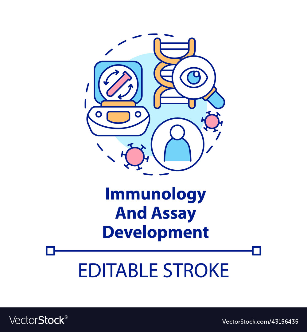 Immunology and assay development concept icon Vector Image
