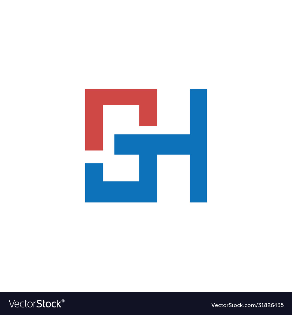 Initial letter gh or hg logo design template