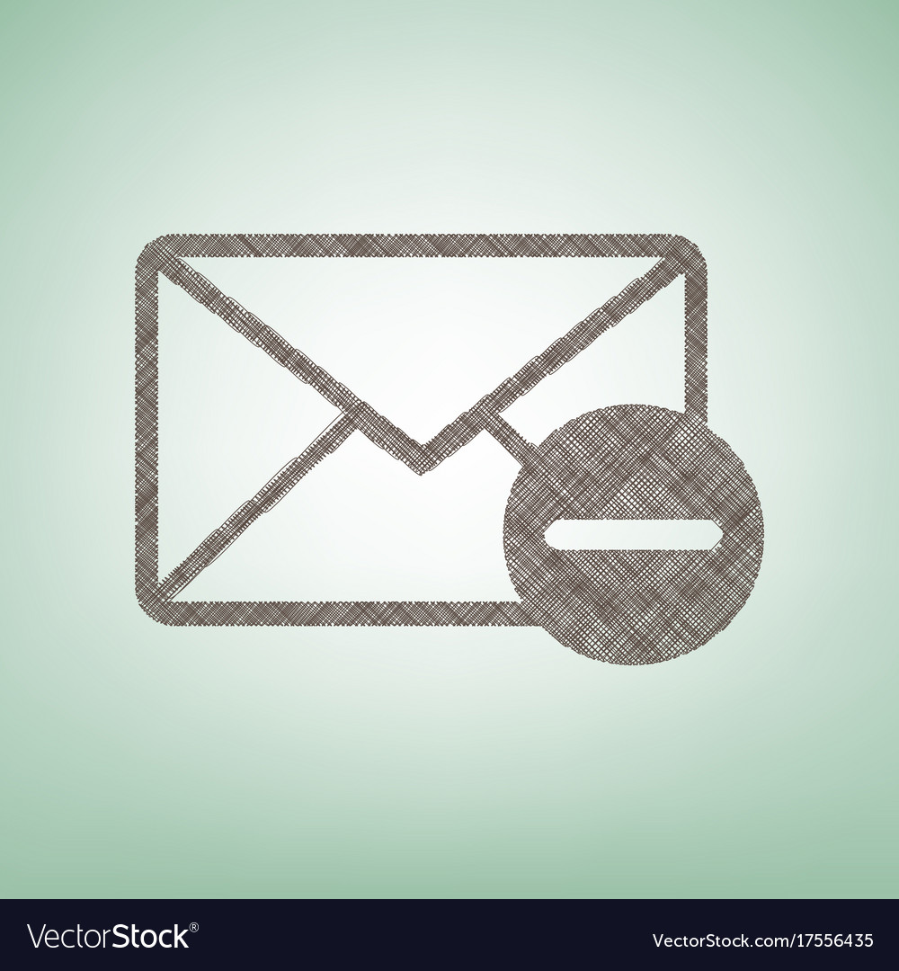Mail sign with remove mark