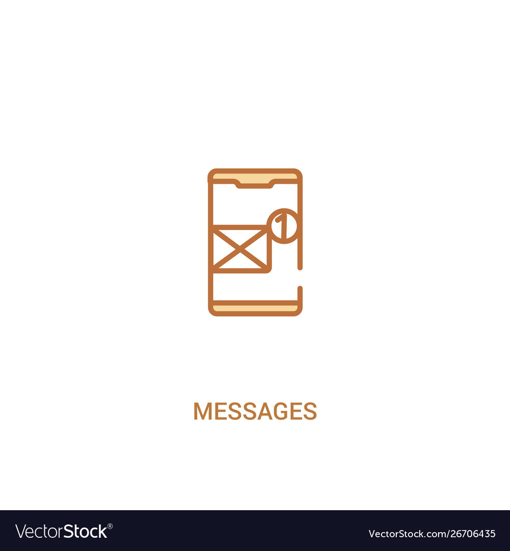 Messages concept 2 colored icon simple line