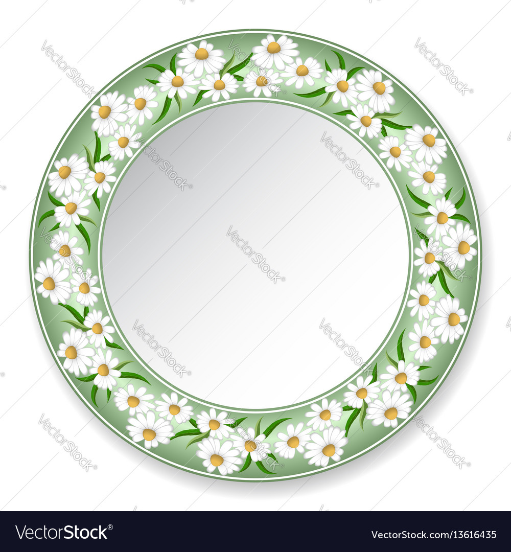 Plate with daisies