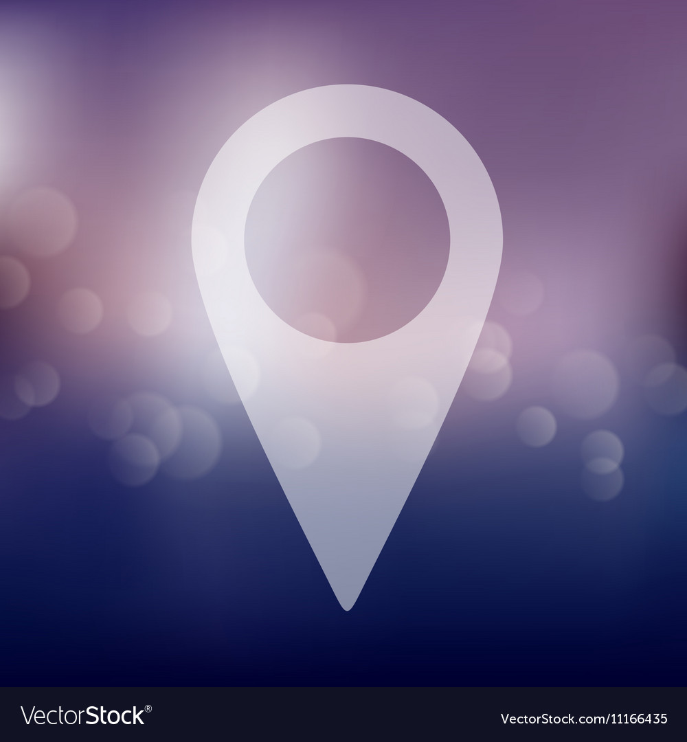 Pointer icon on blurred background