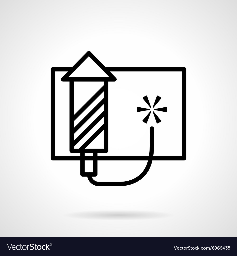Pyrotechnics icon black simple line style