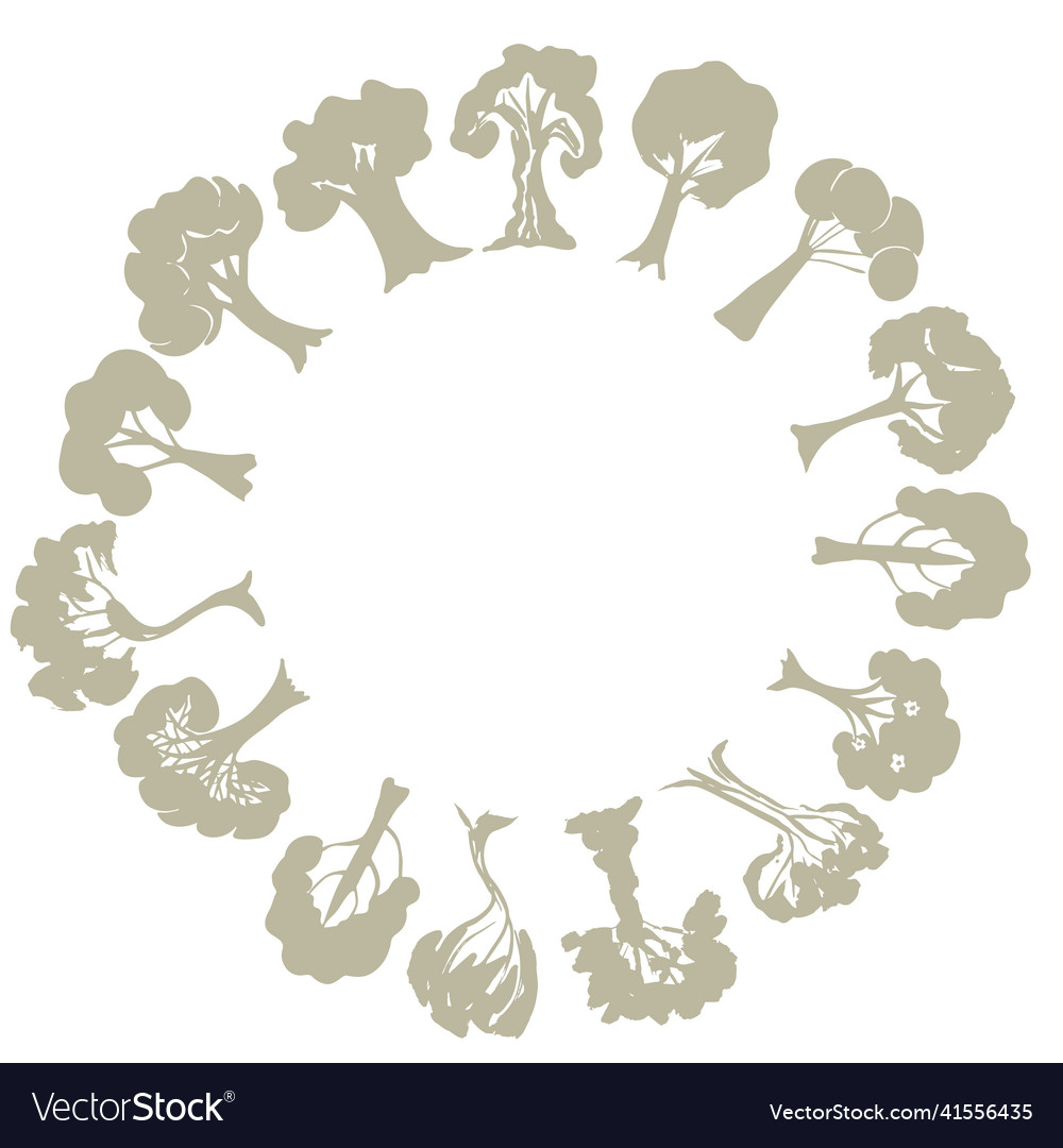 Round frame for your text collection tree