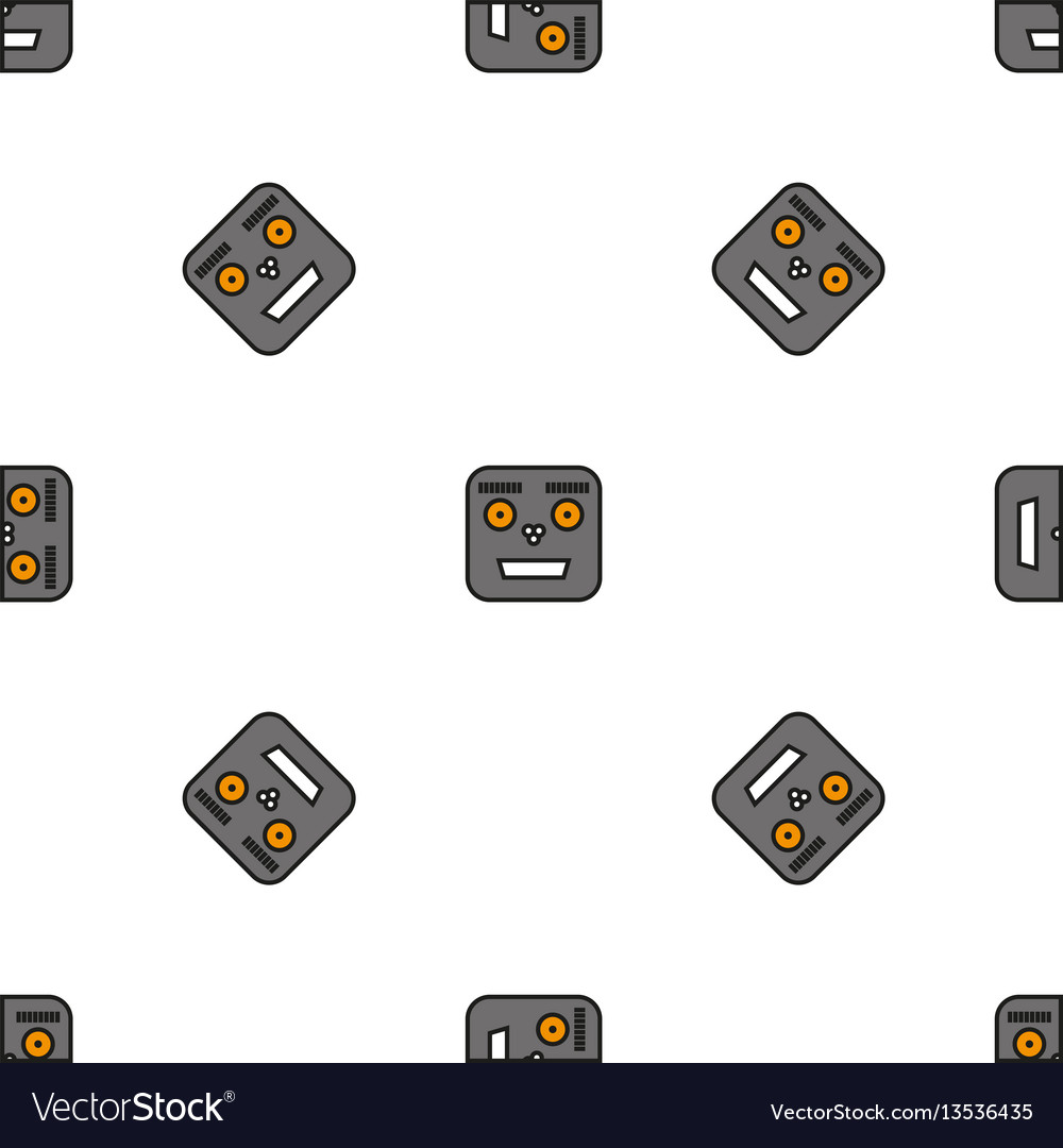Seamless pattern of robots vector image Seamless pattern of robots