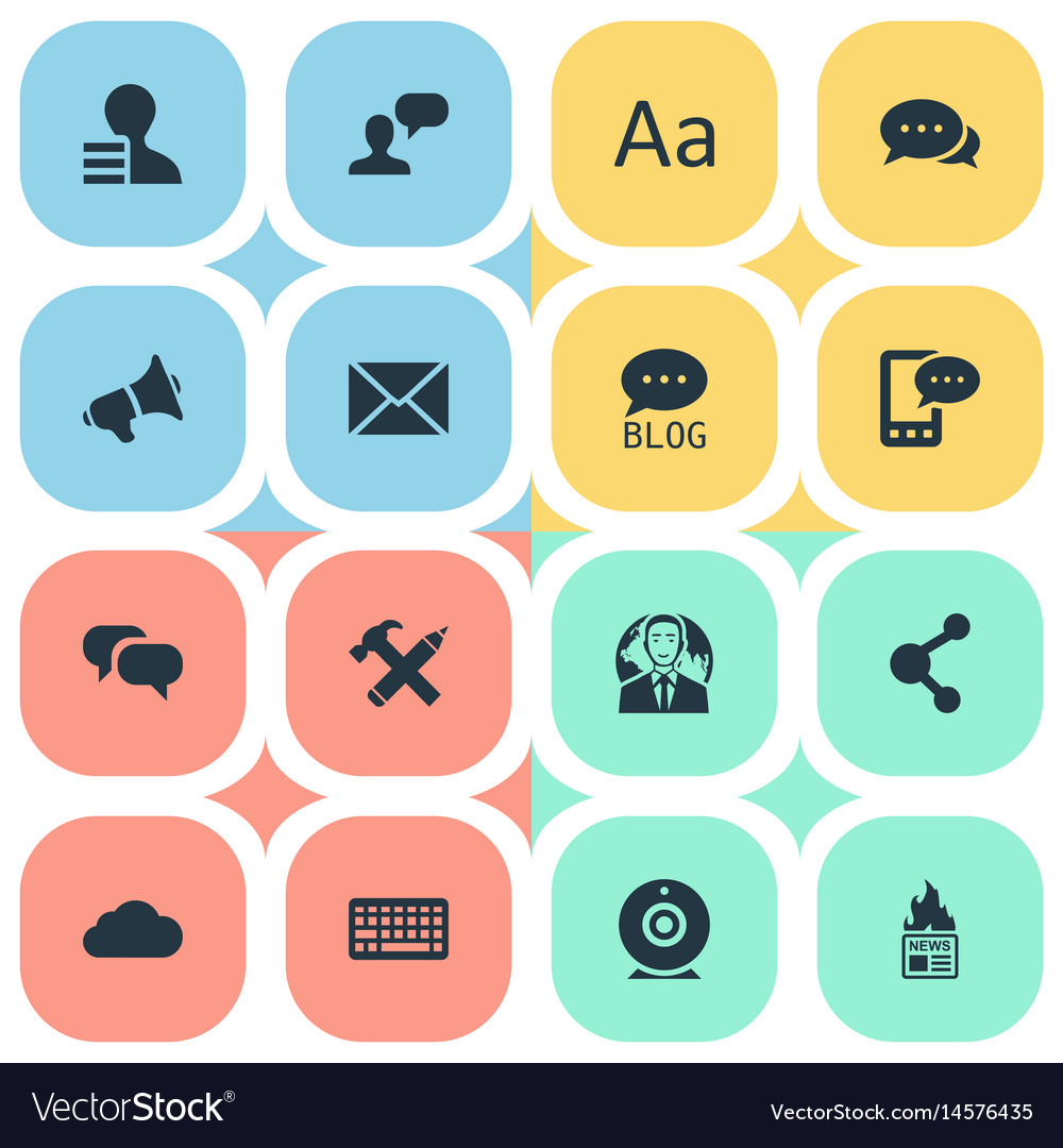 Set of simple user icons