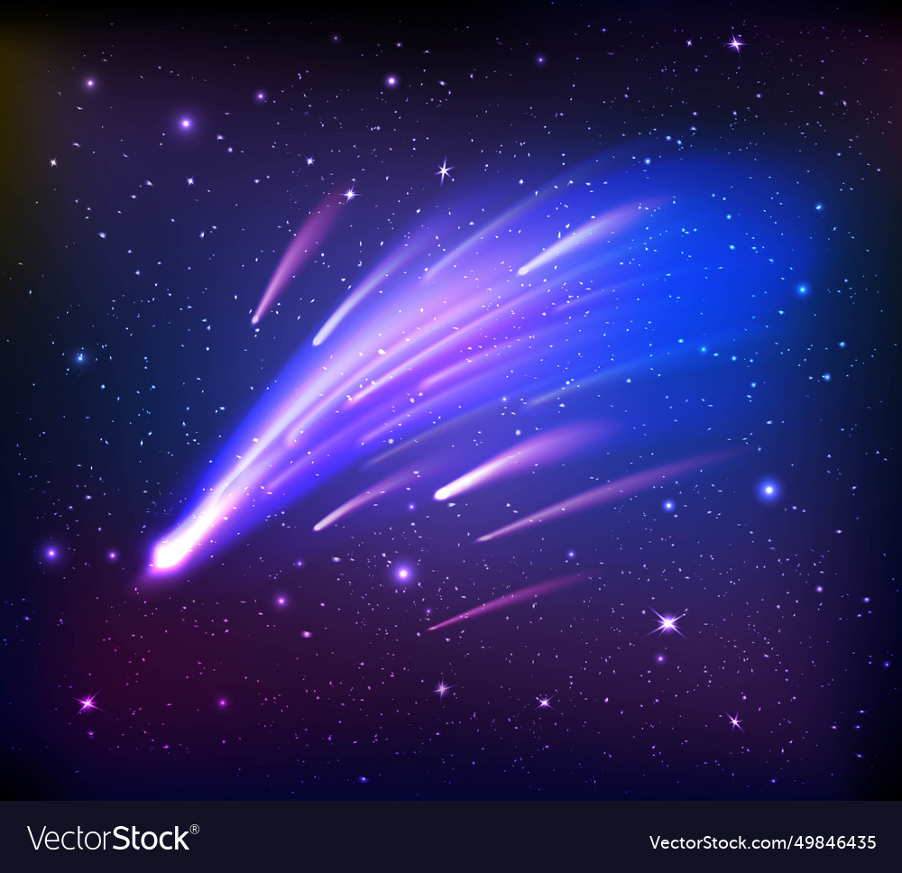 Space scene with comets background