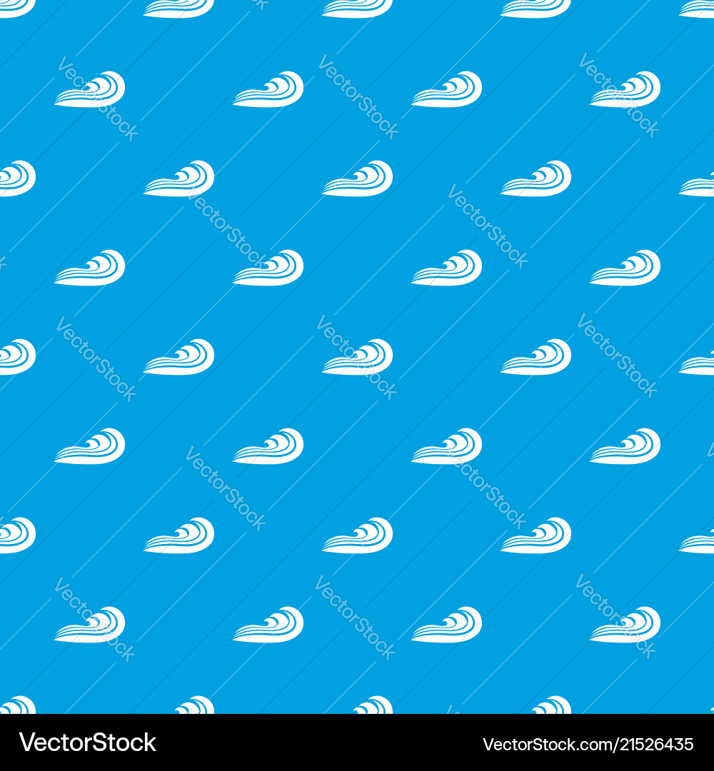 Wave pattern seamless blue Royalty Free Vector Image
