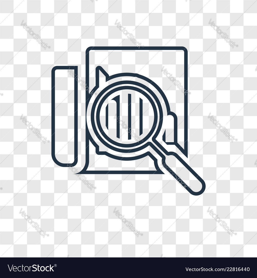 Analytics concept linear icon isolated vector image Analytics concept linear icon isolated