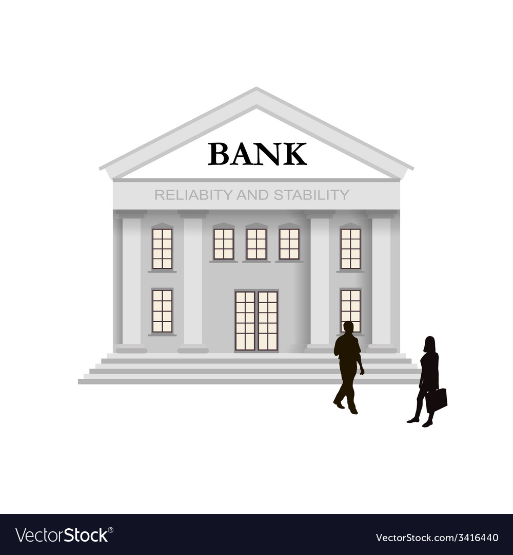 Bank building in classical style with columns