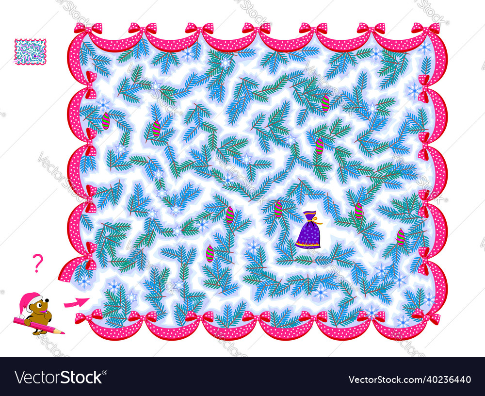 Christmas Maze Puzzle for Kids