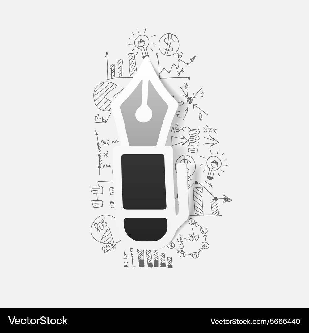 Drawing business formulas pen Royalty Free Vector Image
