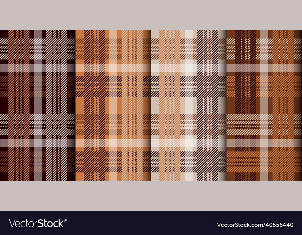 Gingham pattern set textured