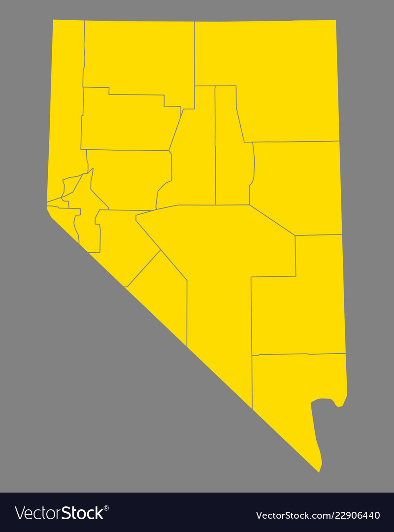 Map Of Nevada Royalty Free Vector Image - Vectorstock