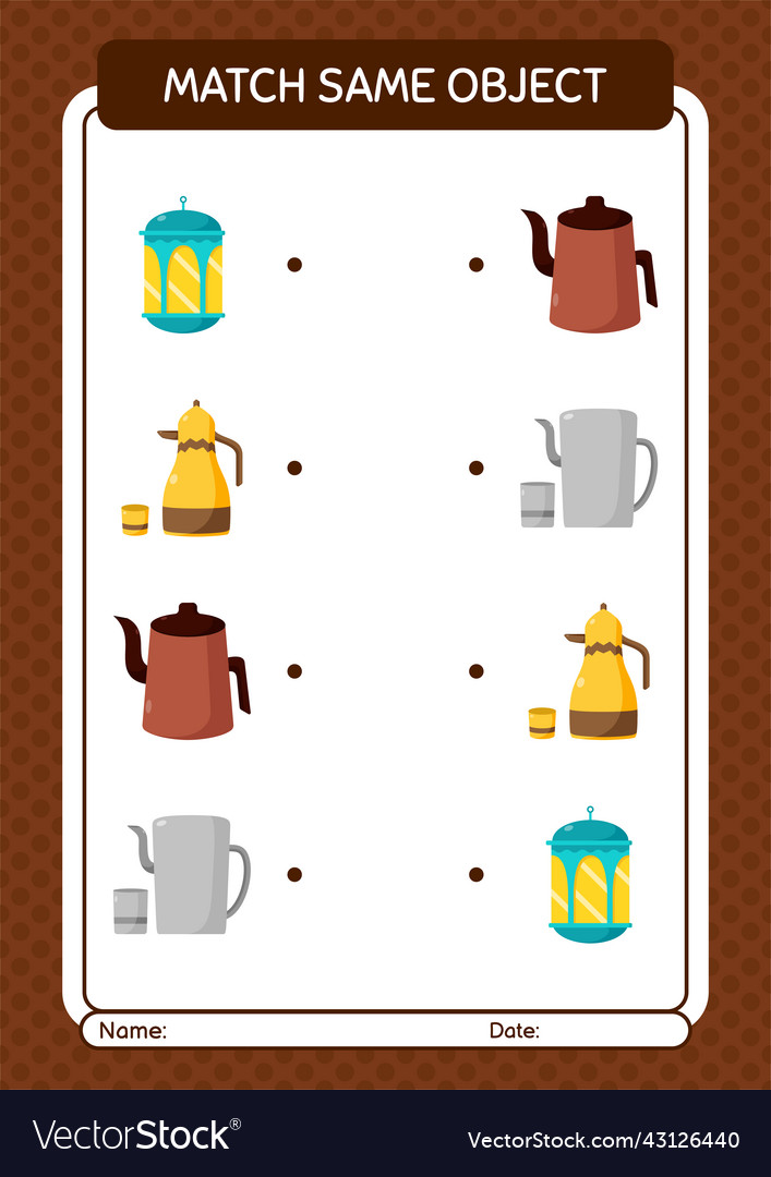 Match with same object game ramadan icon