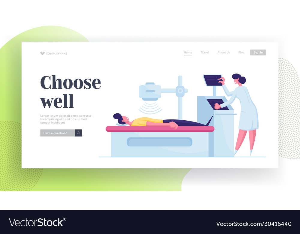 Medical health care landing page template patient Vector Image