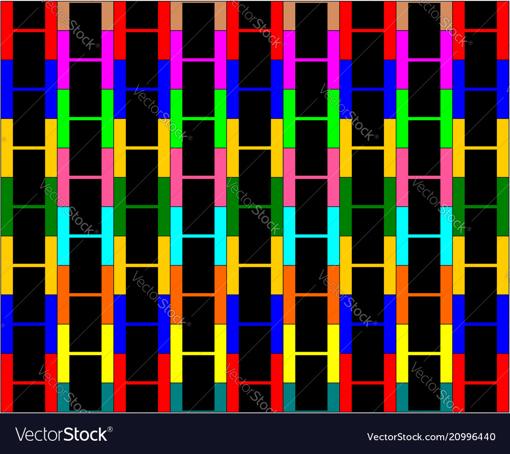 Multi-color h alphabet pattern background vector image Multi-color h alphabet pattern background