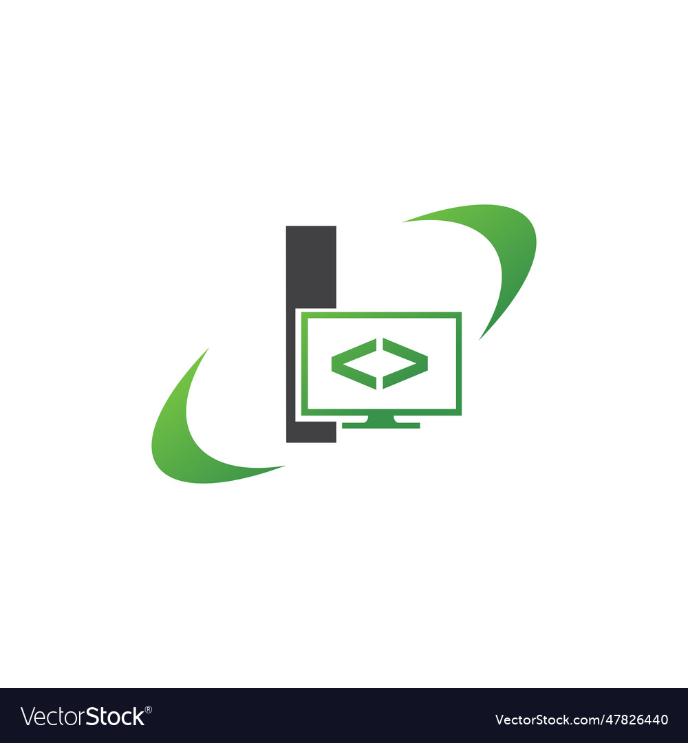Programming code and technology logo template
