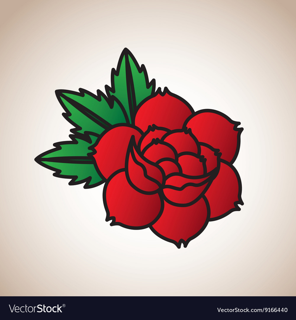 Roses tattoo design Royalty Free Vector Image - VectorStock