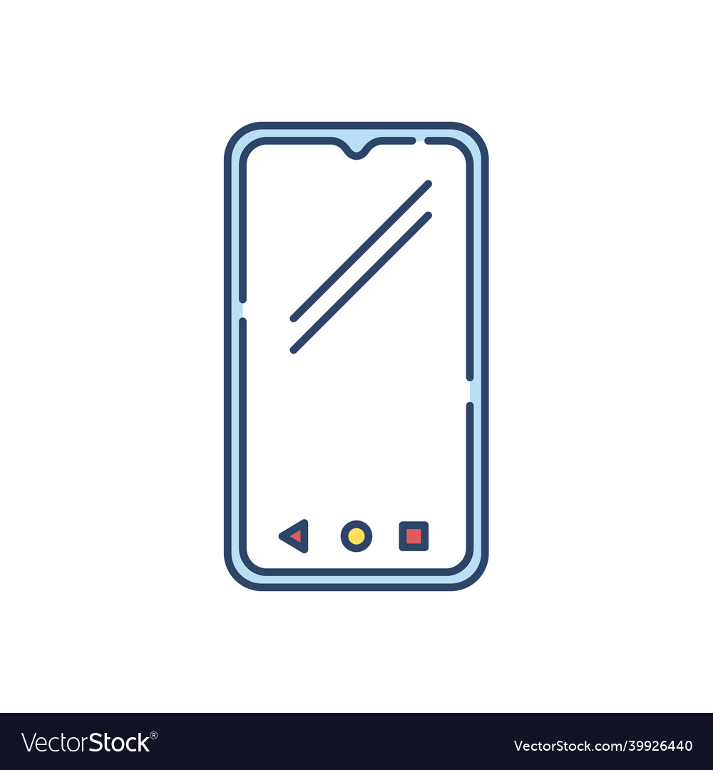 Smartphone rgb color icon mobile cell phone