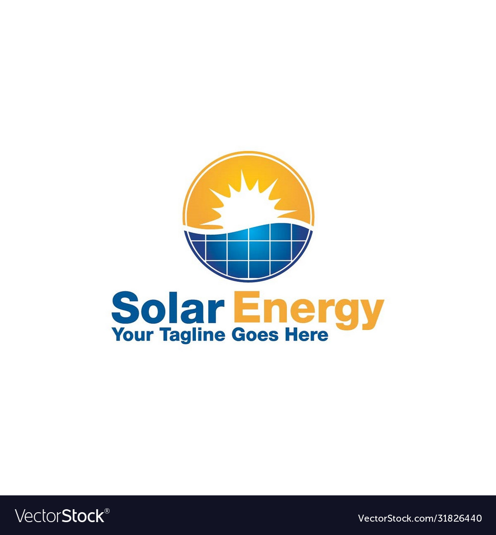 Solar energy logo Royalty Free Vector Image - VectorStock