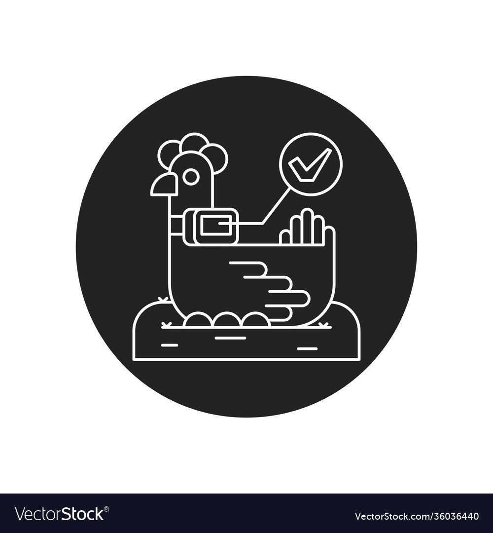 System monitoring chicken hen with help Vector Image System monitoring chicken hen with help