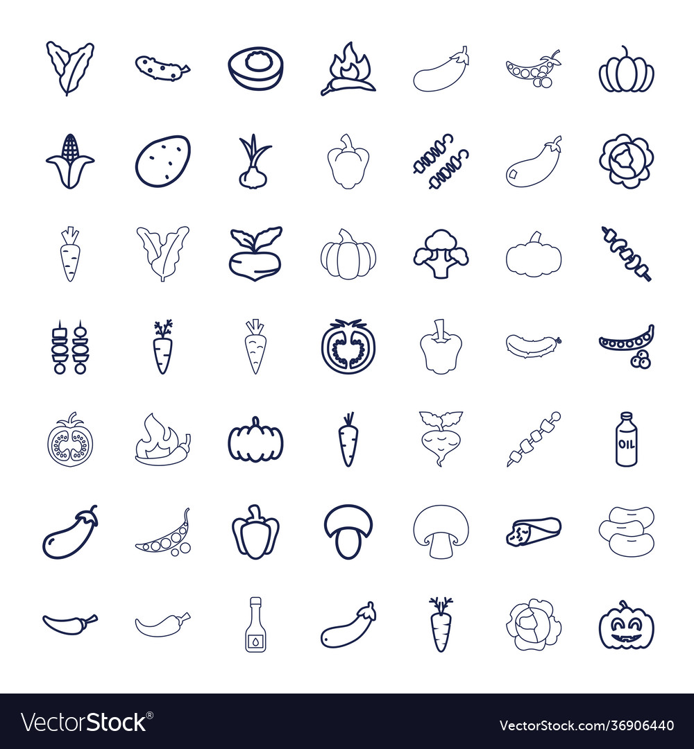 Vegetable icons Royalty Free Vector Image - VectorStock