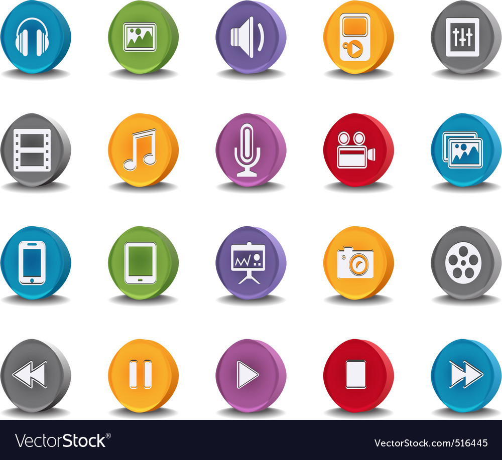 3d web icons Royalty Free Vector Image - VectorStock