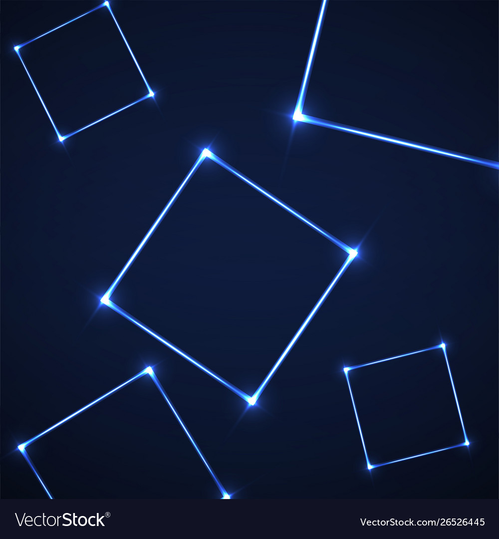Abstract background with neon squares for design