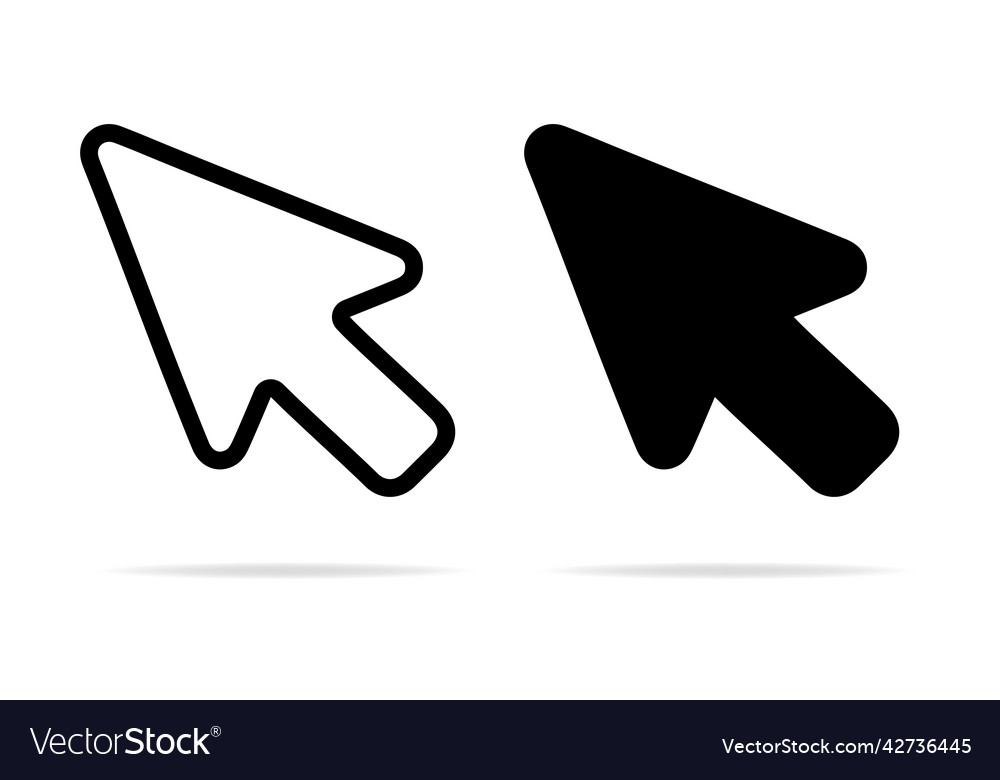 Clean modern set of arrow cursors symbol