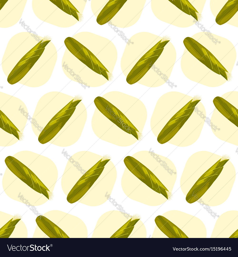 Corn maize seamless pattern realistic