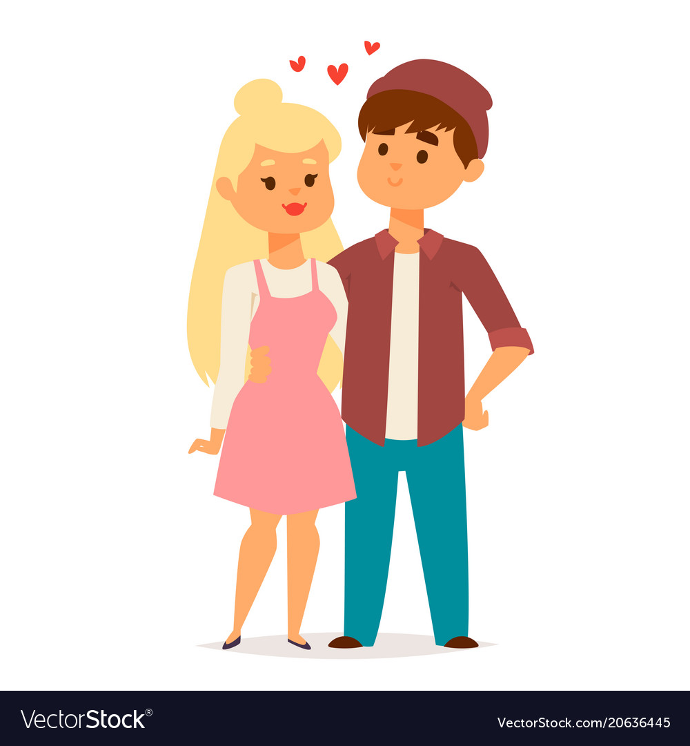 Couple in love characters togetherness Royalty Free Vector