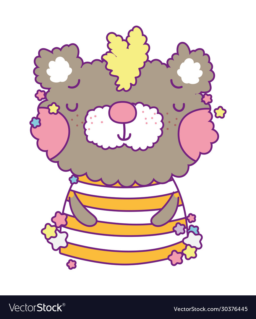 Cute bear cartoon design Royalty Free Vector Image