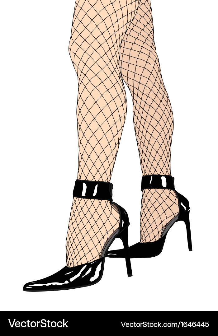 stockings and high heels Royalty Free Vector Image