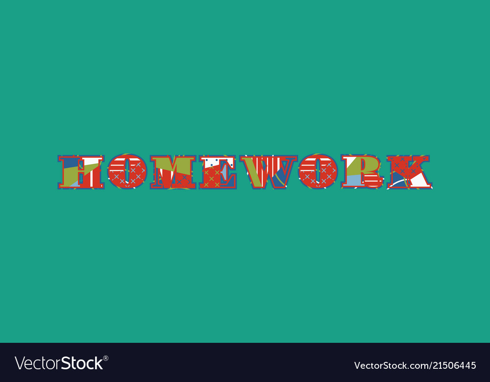 homework concept word art homework word