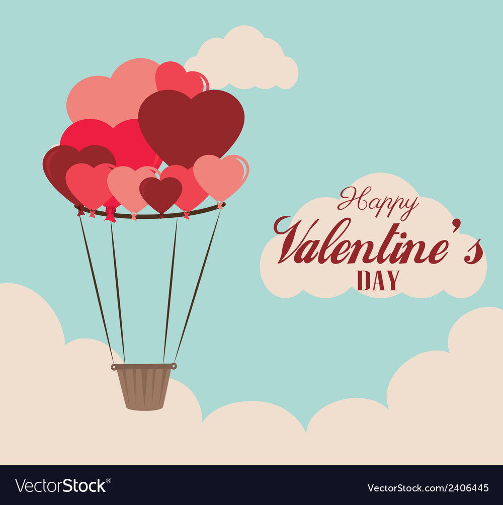 Love design over sky background Royalty Free Vector Image