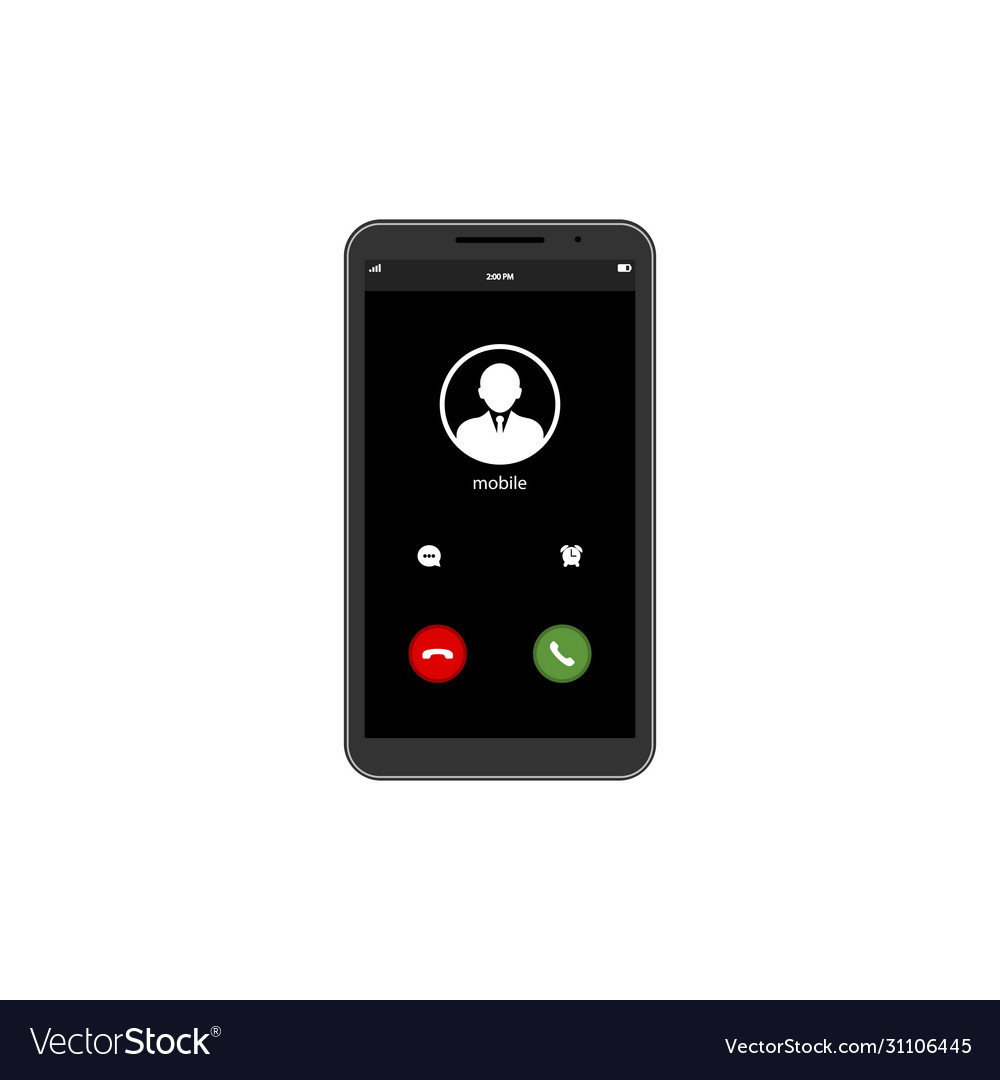 Mobile call screnn template incoming phone