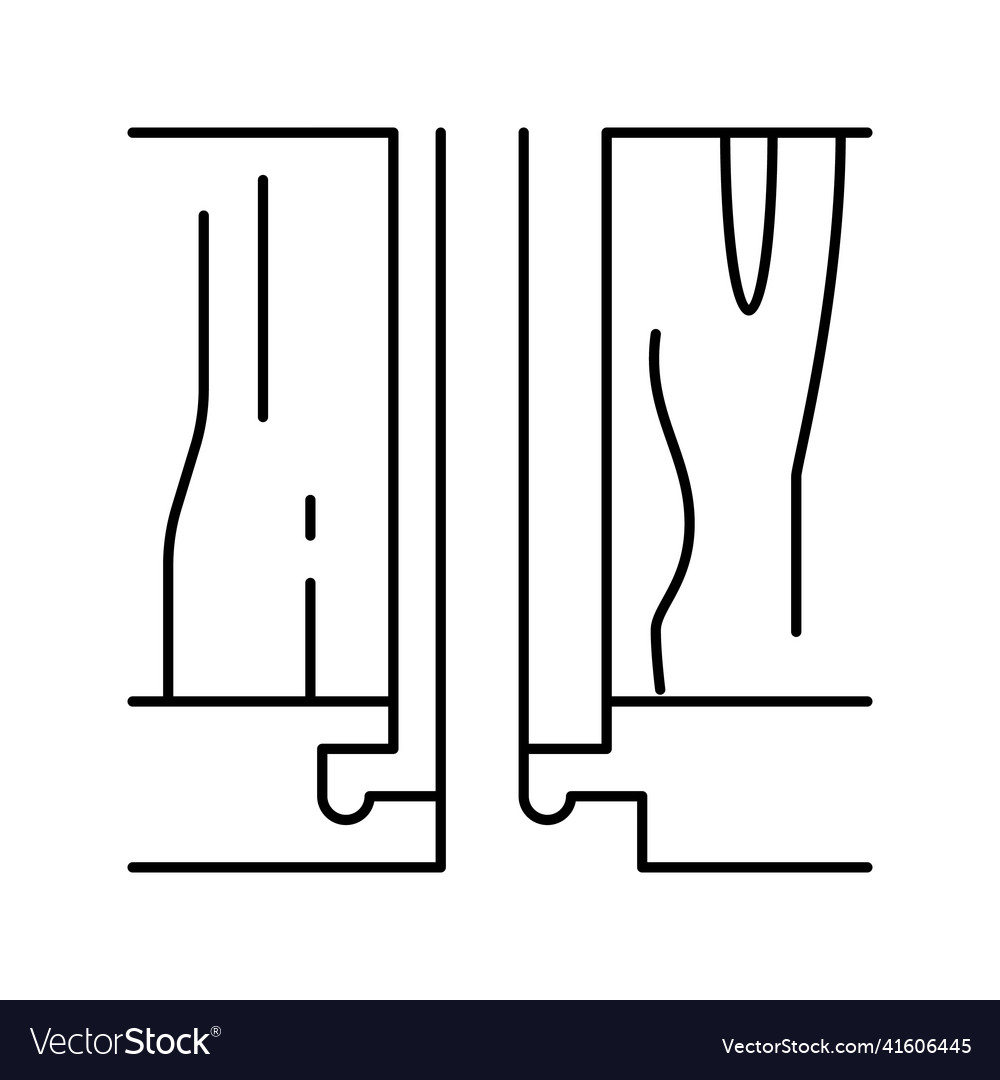 Modular floor puzzle line icon