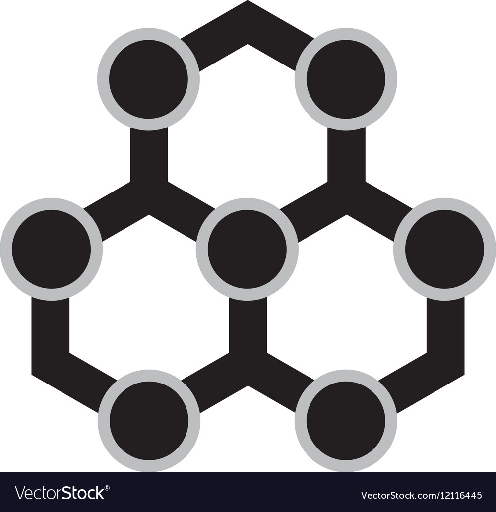 Molecule structure isolated icon