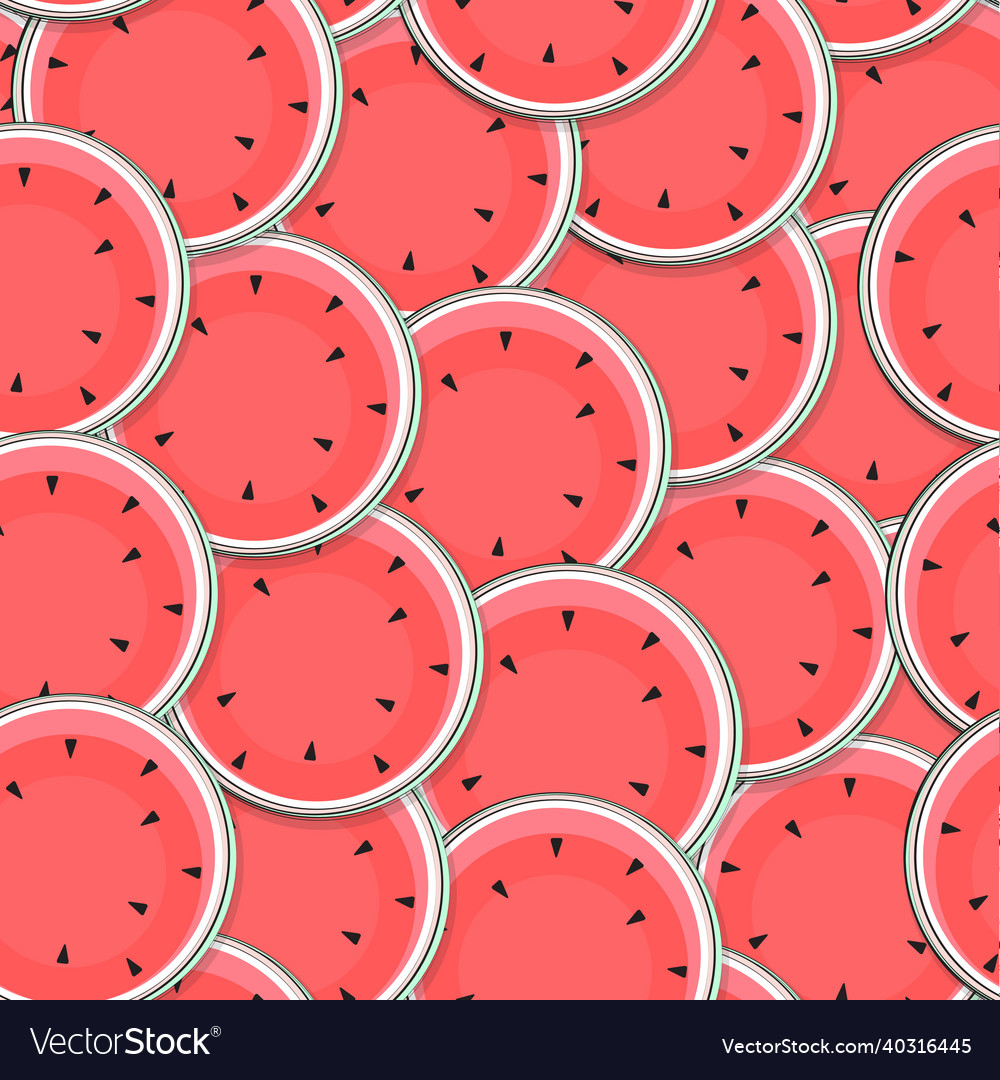 Seamless pattern background with watermelon vector image Seamless pattern background with watermelon
