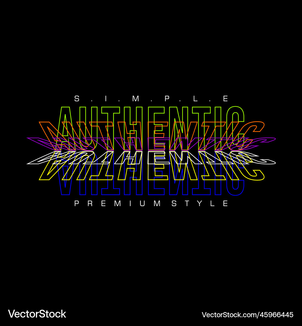 Simple authentic premium vintage fashion Vector Image