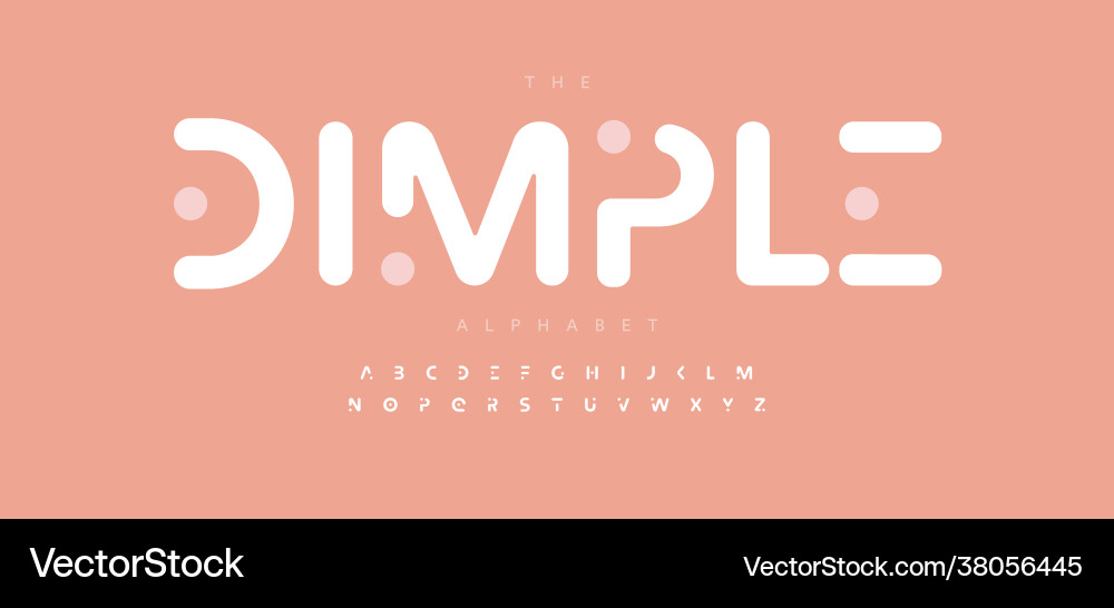 Simple dimple alphabet letter font 