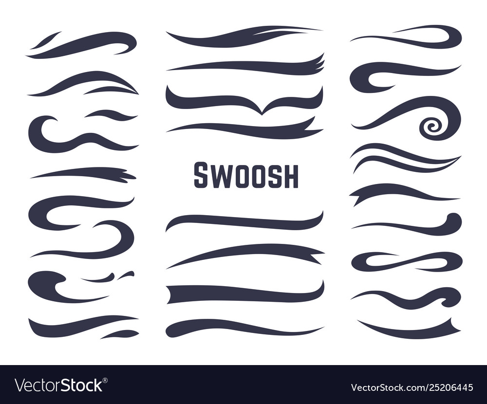 Vector Swooshes, Swishes, Whooshes, and Swashes - Stock Illustration  [61666256] - PIXTA