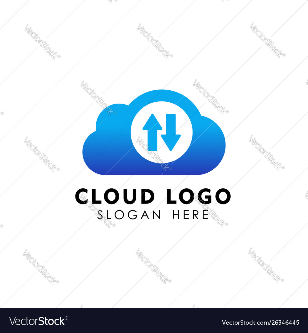 Sync cloud tech icon design element