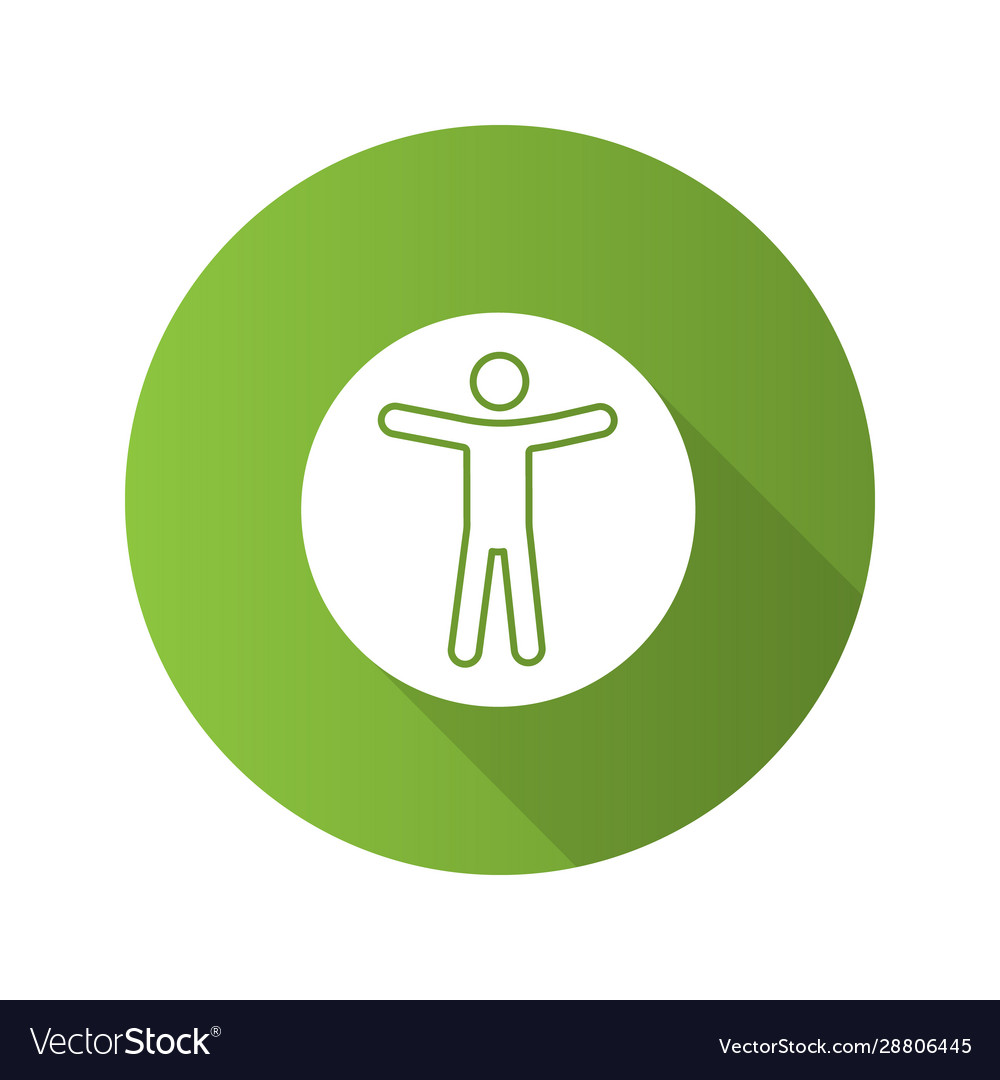 Web Accessibility Icon - Long Shadow