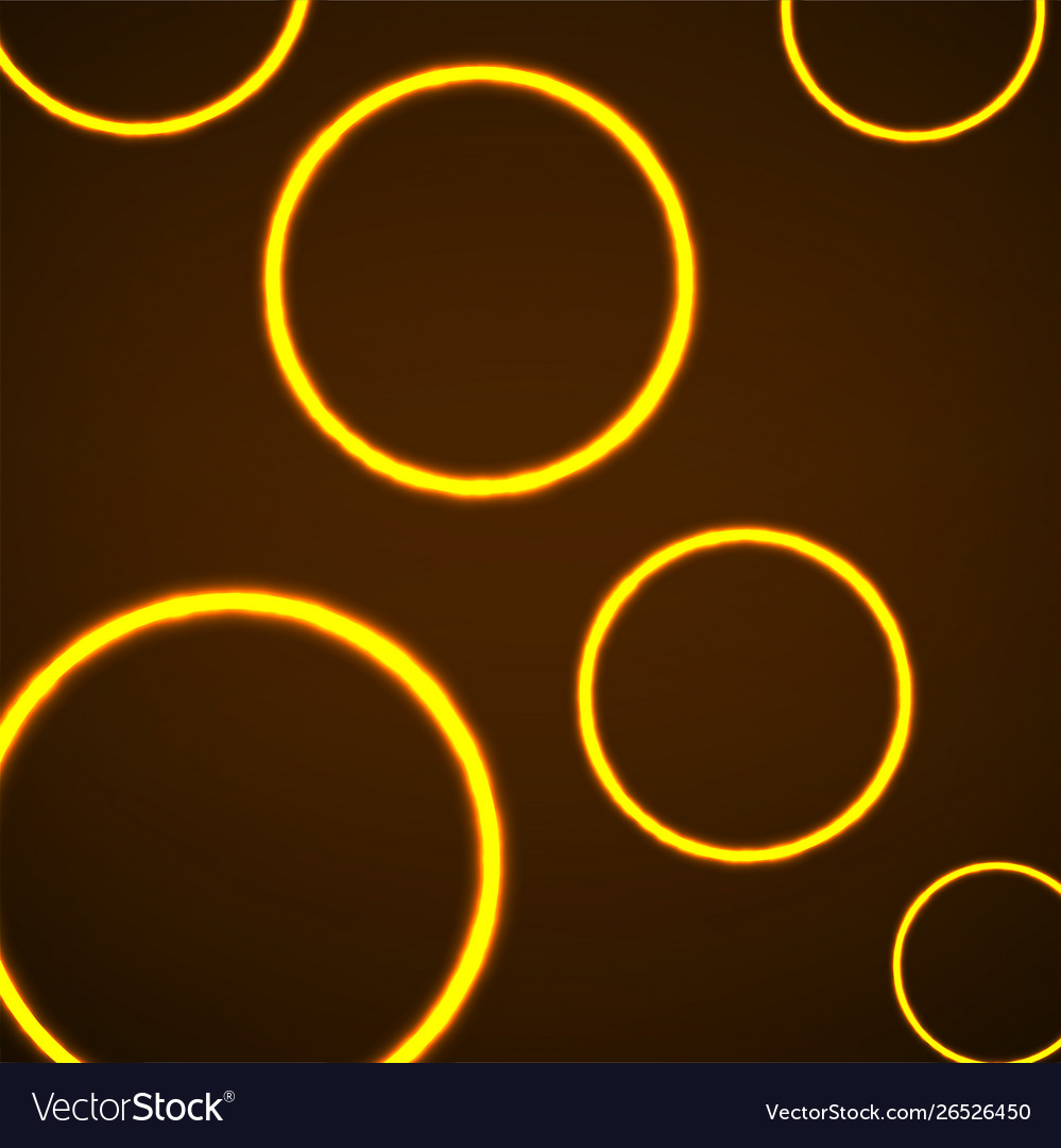 Abstract background with neon circles for design